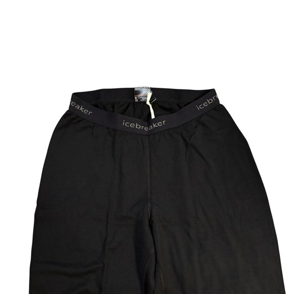 Icebreaker Merino 200 Oasis Leggings Black Womens Small Hiking Base Layer - Picture 2 of 9